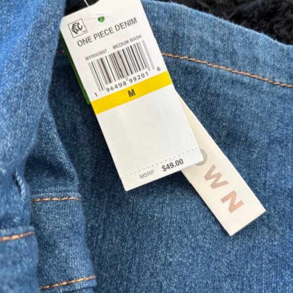 Tinseltown Strapless Denim Jumpsuit NWT - (M) - Picture 2 of 3